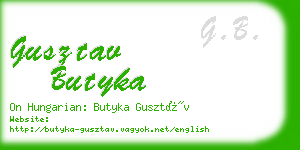 gusztav butyka business card